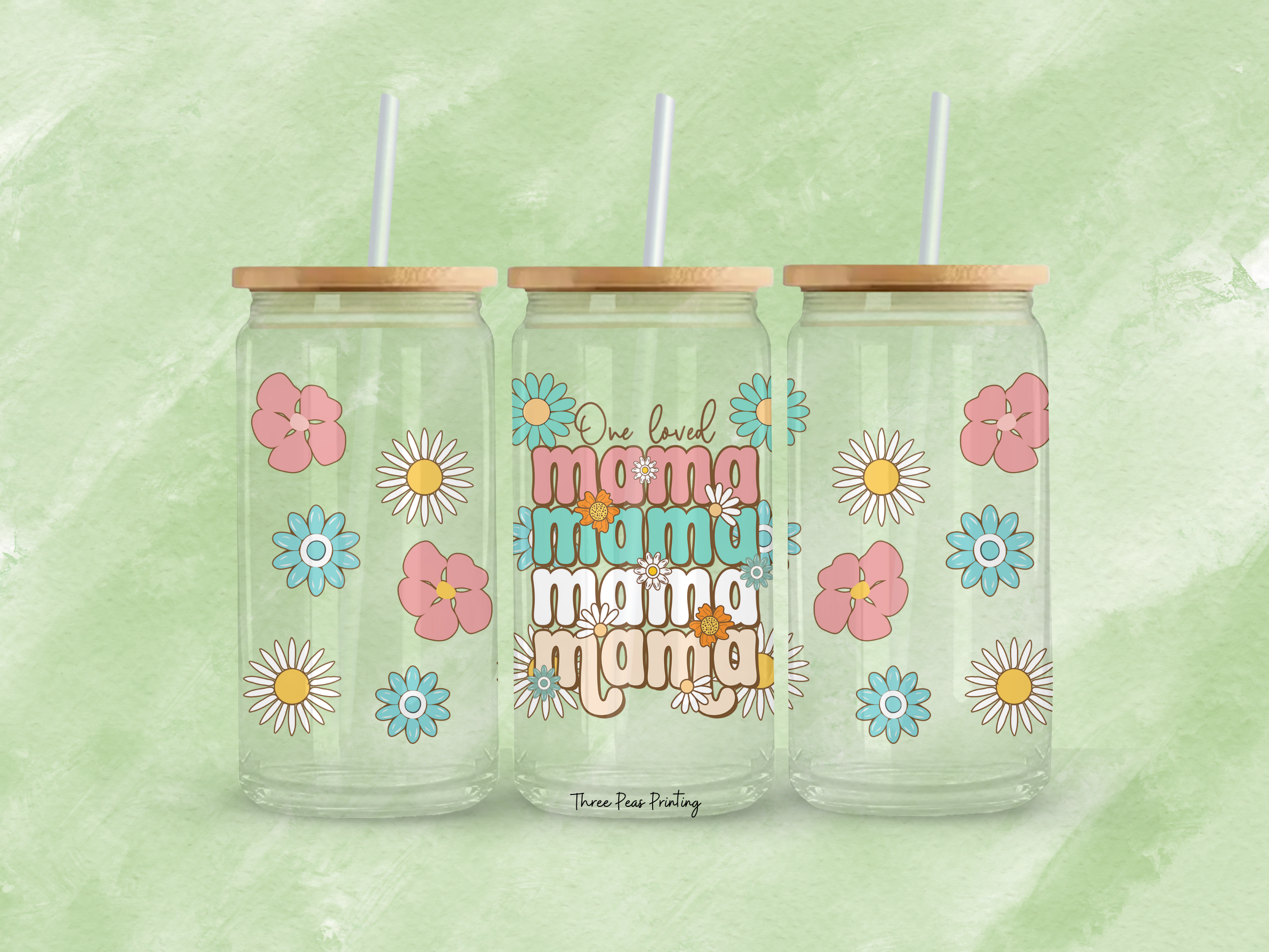 One Loved Mama Glass Can Cup