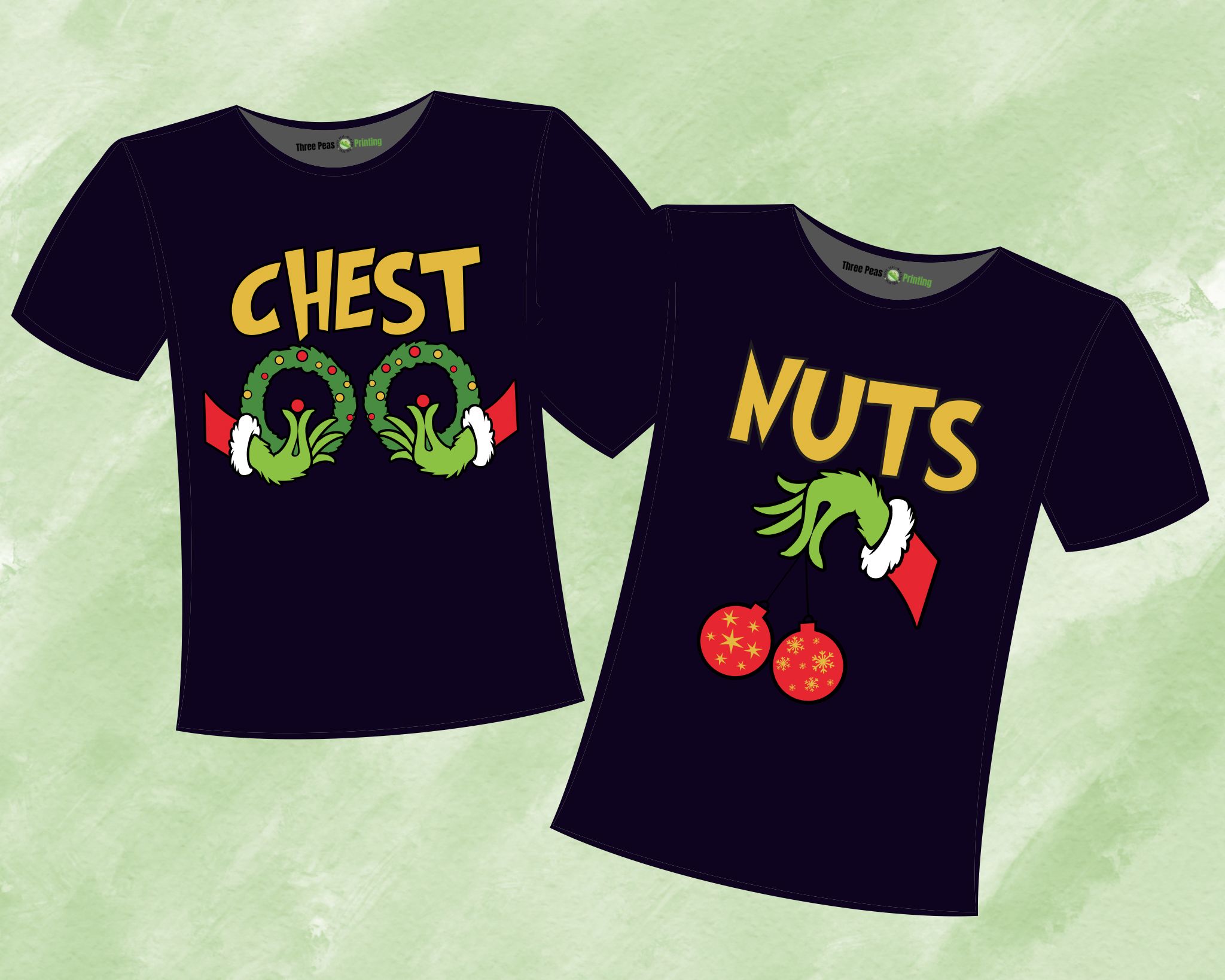 Grinch Chestnuts Matching His and Her Tees