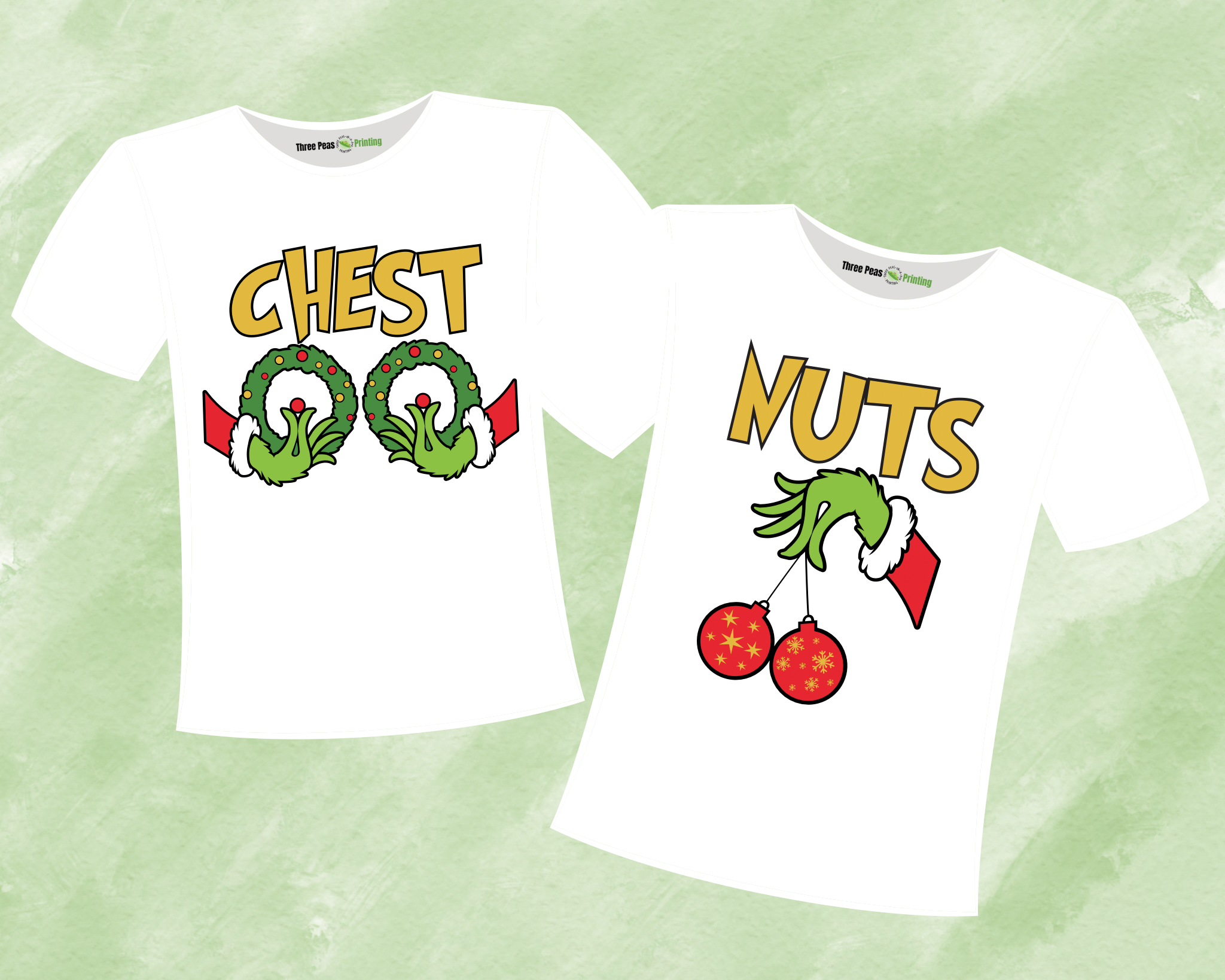 Grinch Chestnuts Matching His and Her Tees